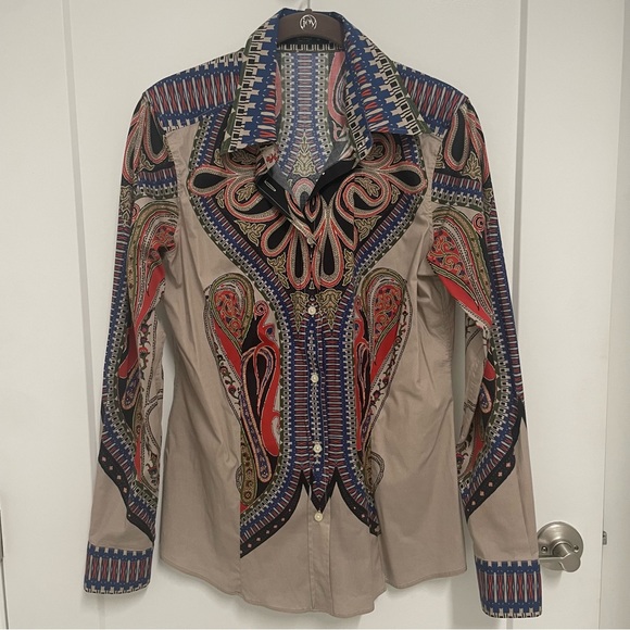 Etro Button Down Aztec Top